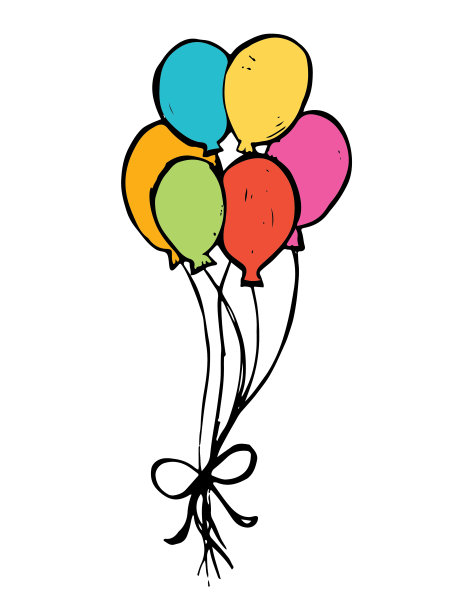 手绘涂鸦生日气球图片 手绘涂鸦生日气球图片下载