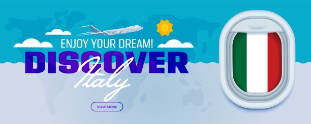 乘飞机旅行。平面矢量设计横幅。图片 乘飞机旅行。平面矢量设计横幅。图片下载