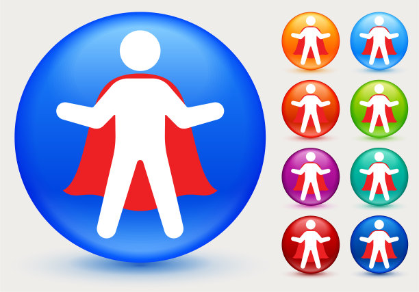 英雄与Cape Power姿态图标图片 英雄与Cape Power姿态图标图片下载