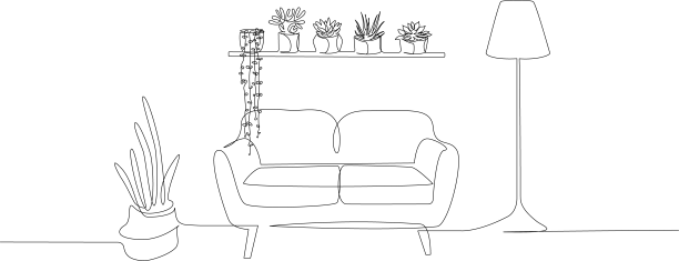 沙发、墙架连续一字画图片 沙发、墙架连续一字画图片下载