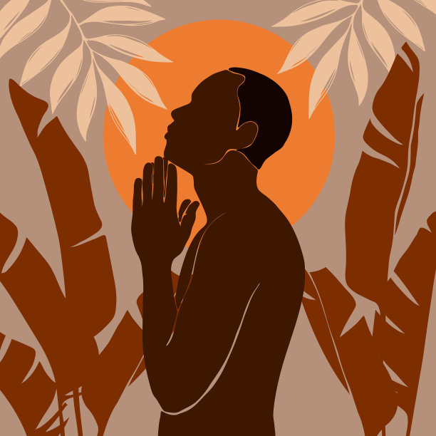 一个非洲裔美国人站在丛林中双臂相拥图片 一个非洲裔美国人站在丛林中双臂相拥图片下载