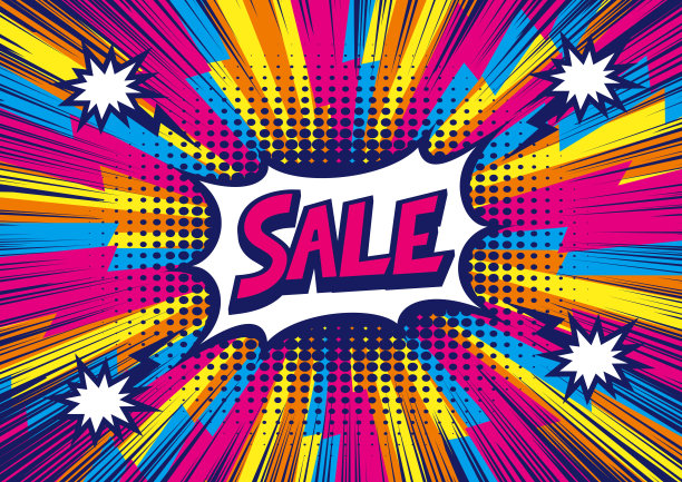 アメコミ素材SALE illustration halftone dot versus comic. Comics book template background. Pop art colorful backdrop.图片 アメコミ素材SALE illustration halftone dot versus comic. Comics book template background. Pop art colorful backdrop.图片下载