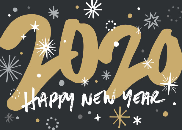 手绘2020年新年贺卡图片 手绘2020年新年贺卡图片下载