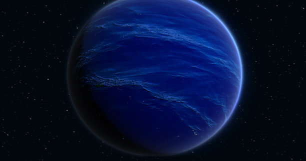 抽象的现实空间旋转行星圆形球体与蓝色水面在太空中对恒星的背景图片 抽象的现实空间旋转行星圆形球体与蓝色水面在太空中对恒星的背景图片下载