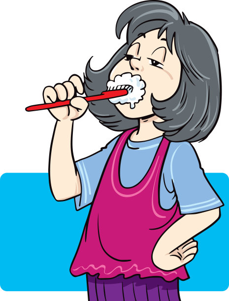 可爱的小女孩在刷牙。图片 可爱的小女孩在刷牙。图片下载
