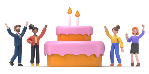 生日快乐概念横幅。白色背景的3D渲染。图片 生日快乐概念横幅。白色背景的3D渲染。图片下载