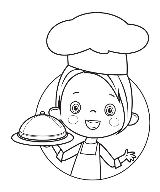 黑白,可爱的小孩厨师在厨房做饭图片 黑白,可爱的小孩厨师在厨房做饭图片下载