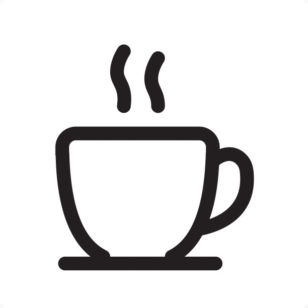咖啡杯-轮廓图标-像素完美标志图片 咖啡杯-轮廓图标-像素完美标志图片下载
