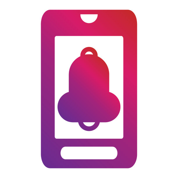 渐变风格的移动图标隔离在白色背景图片 渐变风格的移动图标隔离在白色背景图片下载