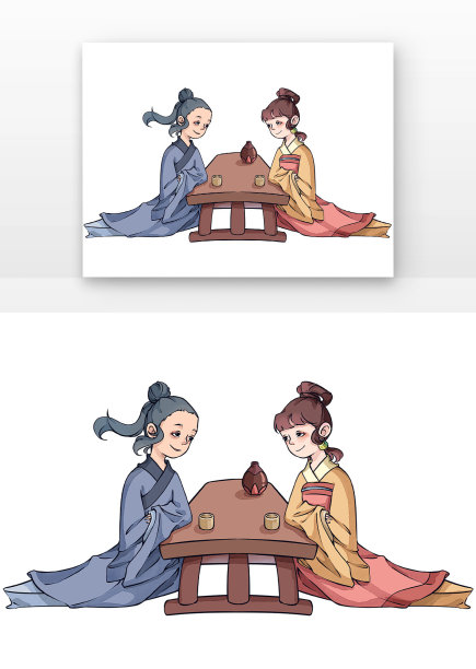 传统中秋节情侣古人喝酒图片 传统中秋节情侣古人喝酒图片下载