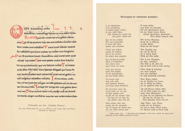 卡米娜·布拉纳,中世纪诗选(11 -13世纪),传真,1897年图片 卡米娜·布拉纳,中世纪诗选(11 -13世纪),传真,1897年图片下载