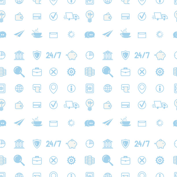 无缝图案与线条艺术业务图标图片 无缝图案与线条艺术业务图标图片下载