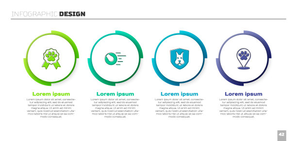设置宠物奖励标志,玩具球,动物健康保险和位置兽医医院。业务信息图表模板。向量图片 设置宠物奖励标志,玩具球,动物健康保险和位置兽医医院。业务信息图表模板。向量图片下载
