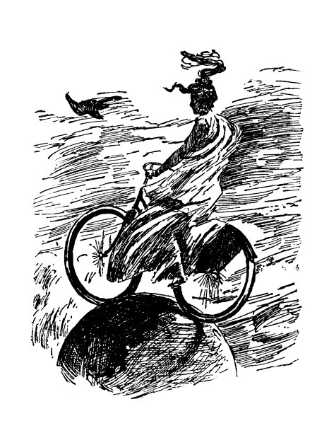 古董图片:骑自行车的女人图片 古董图片:骑自行车的女人图片下载