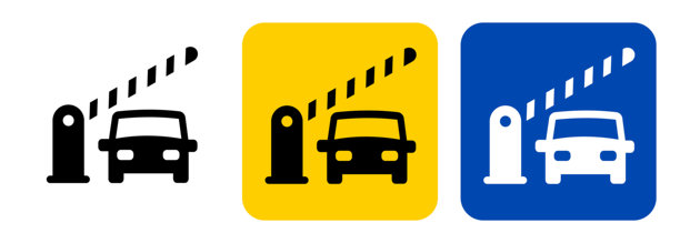 检查站停车场入口的汽车大门路障标志图标图片 检查站停车场入口的汽车大门路障标志图标图片下载