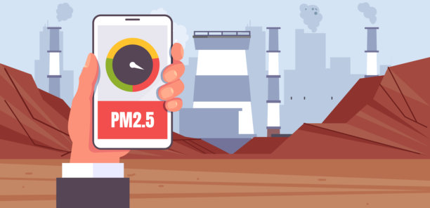 城市空气污染工厂技术测量概念。矢量图形设计插图图片 城市空气污染工厂技术测量概念。矢量图形设计插图图片下载