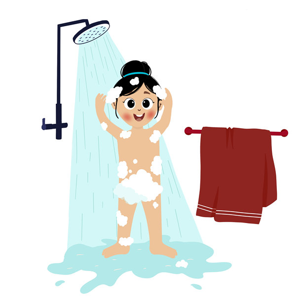 美丽的女孩在淋浴下洗澡图片 美丽的女孩在淋浴下洗澡图片下载