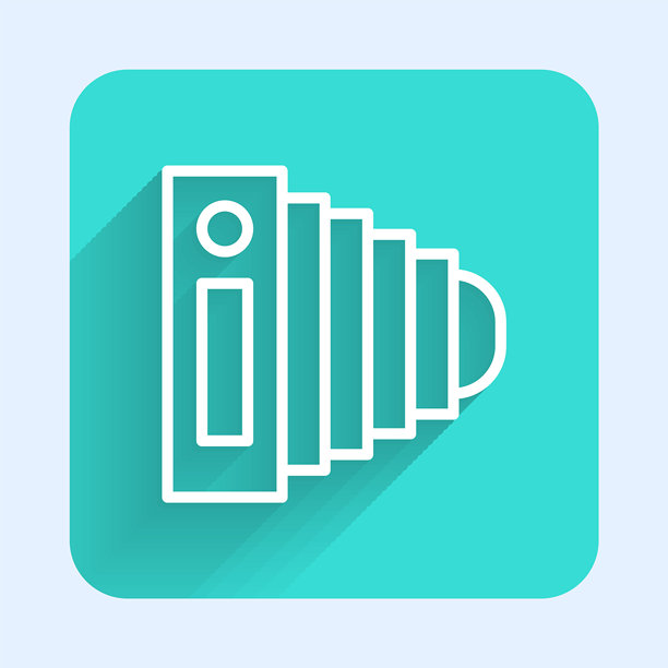 白色线条相机图标,带有长阴影。照片相机。数字摄影。绿色方形按钮。矢量图。图片 白色线条相机图标,带有长阴影。照片相机。数字摄影。绿色方形按钮。矢量图。图片下载