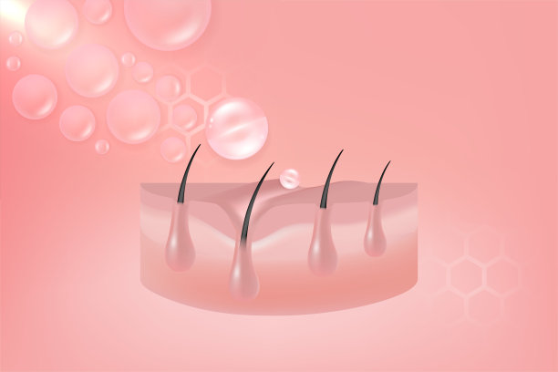 透明质酸和烟酰胺护发护肤精华广告,粉色胶原蛋白精华滴入细胞,背景为化妆品广告,向量插画,即用型。图片 透明质酸和烟酰胺护发护肤精华广告,粉色胶原蛋白精华滴入细胞,背景为化妆品广告,向量插画,即用型。图片下载