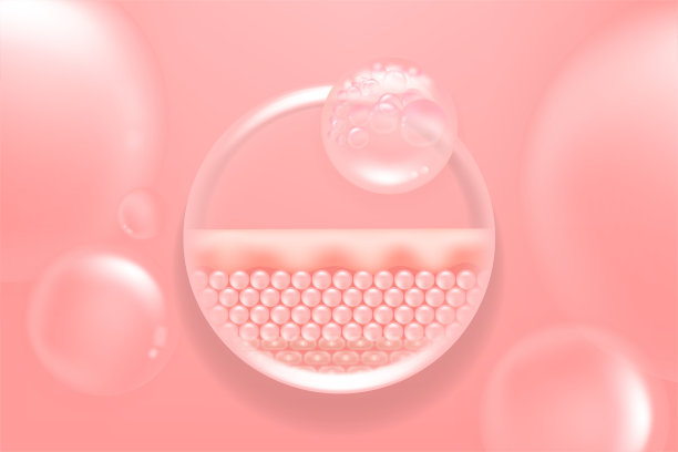 透明质酸和烟酰胺护发护肤产品广告,粉色胶原蛋白精华滴管,配以化妆品广告背景,矢量插画,可供使用。图片 透明质酸和烟酰胺护发护肤产品广告,粉色胶原蛋白精华滴管,配以化妆品广告背景,矢量插画,可供使用。图片下载