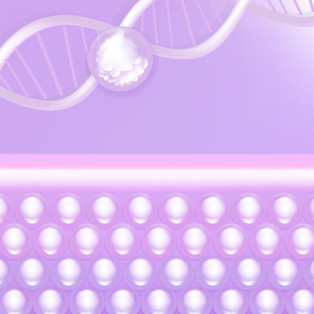 透明质酸和烟酰胺护发护肤解决方案广告,紫色胶原蛋白精华滴入细胞,背景为化妆品广告,可供使用,插画矢量图。图片 透明质酸和烟酰胺护发护肤解决方案广告,紫色胶原蛋白精华滴入细胞,背景为化妆品广告,可供使用,插画矢量图。图片下载