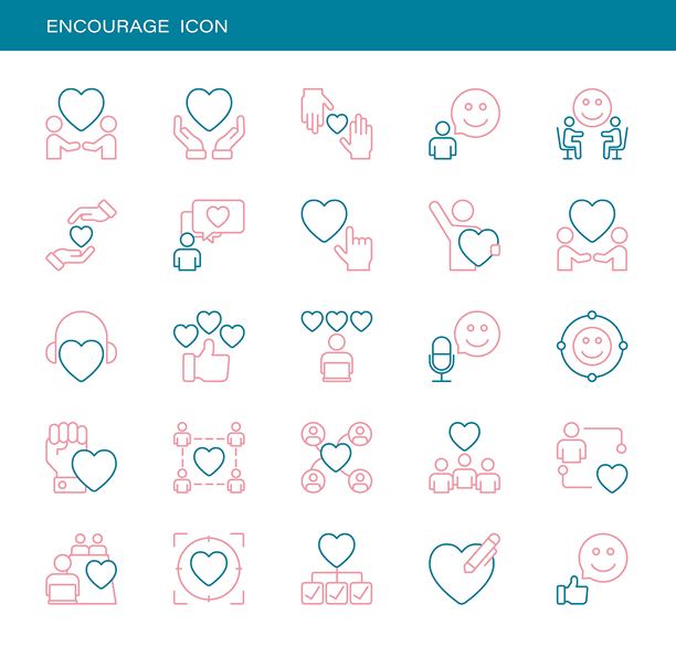 鼓励线条矢量图标集。素材插画。图标符号,激励,善良,利他主义图片 鼓励线条矢量图标集。素材插画。图标符号,激励,善良,利他主义图片下载