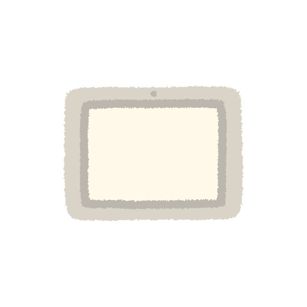 手绘蜡笔风格平板电脑图标插画,留有复制空间图片 手绘蜡笔风格平板电脑图标插画,留有复制空间图片下载