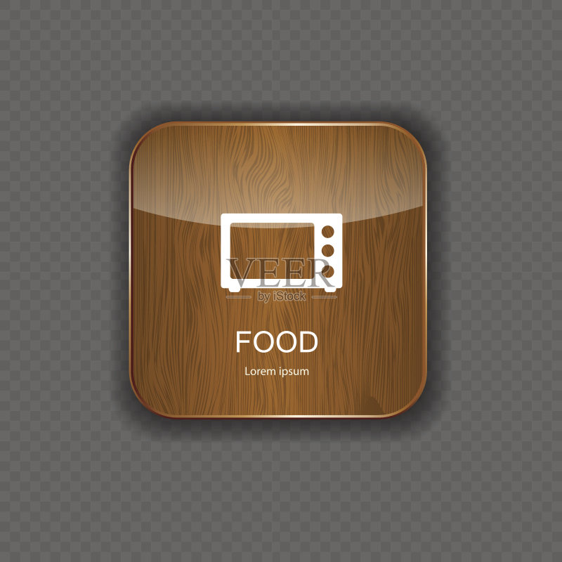 食品和饮料木质App图标图标素材