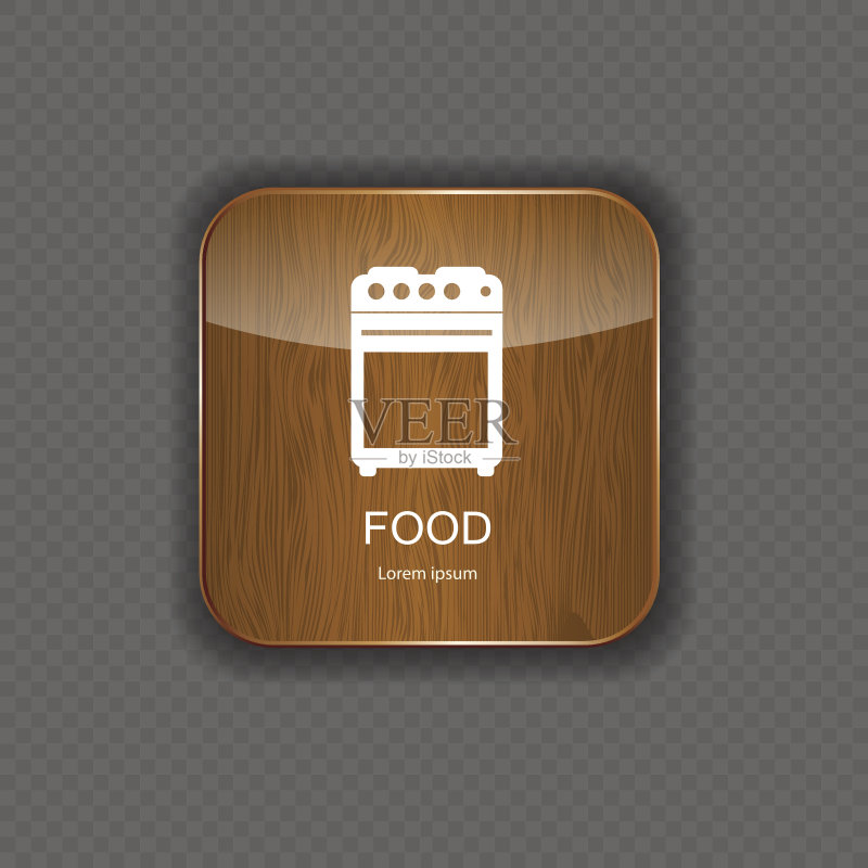 食品和饮料木质App图标图标素材