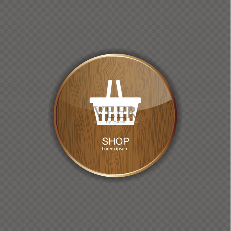 木质商店应用图标图标素材