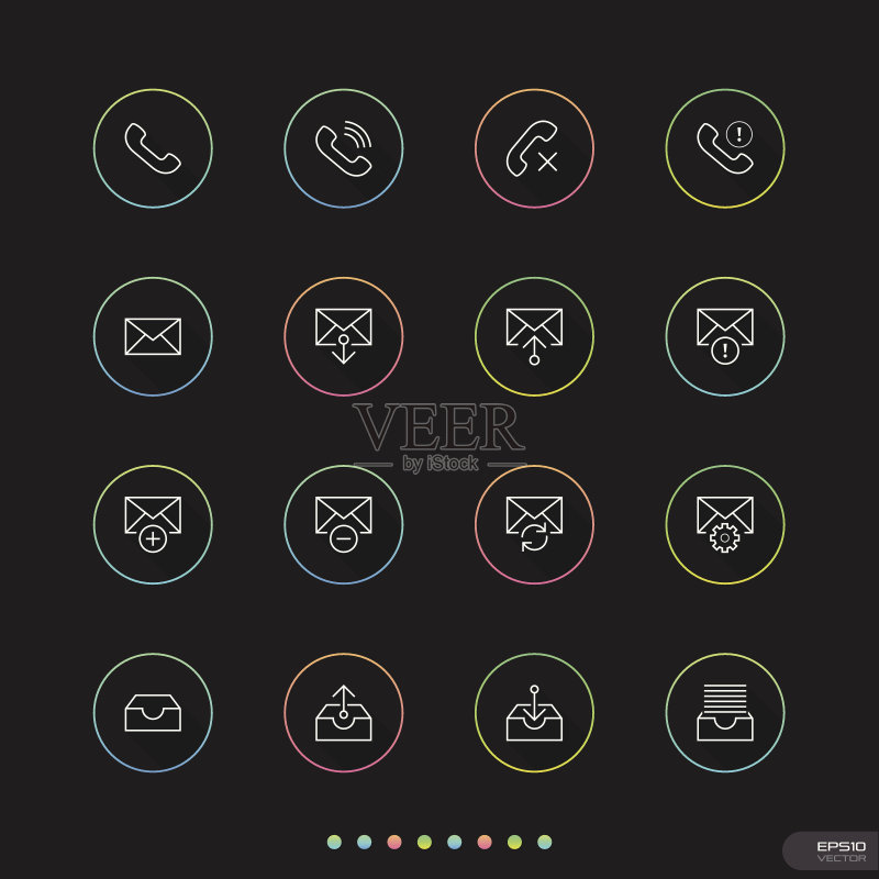 Web和移动端细线条图标合集3图标素材