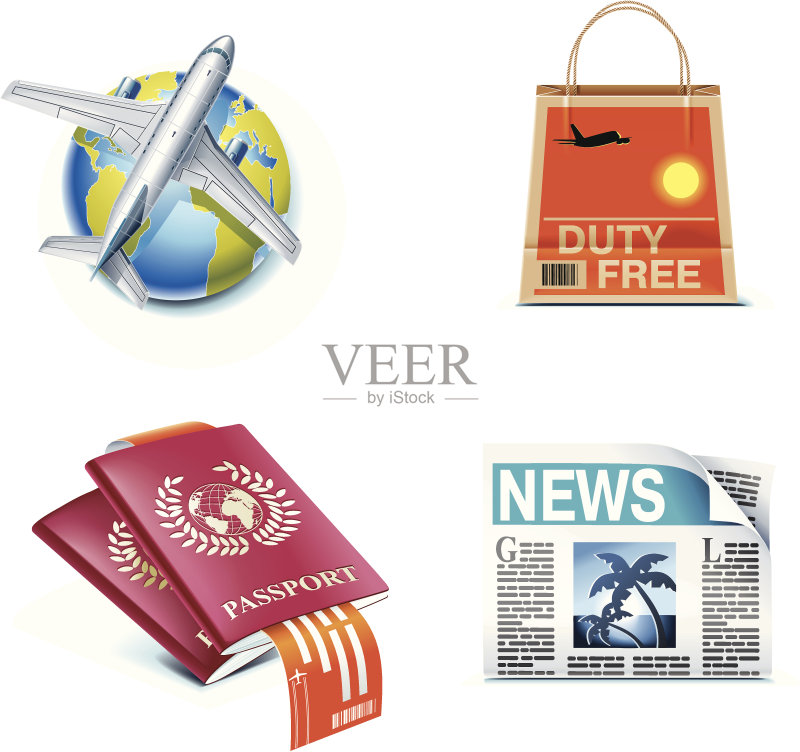 航空旅行图标图标素材