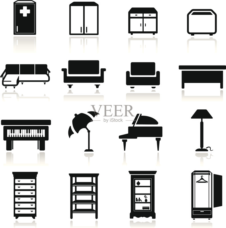 经典家具图标集图标素材