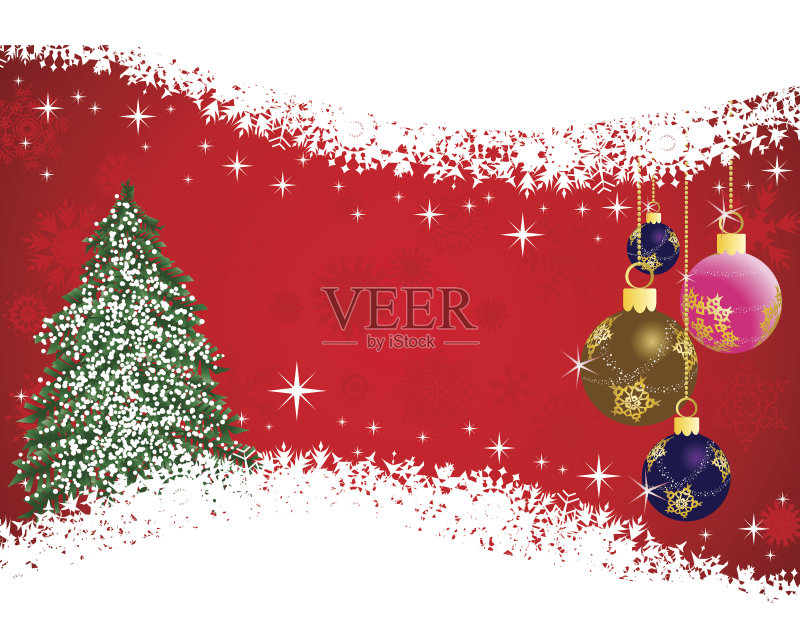 圣诞贺卡正版插画素材