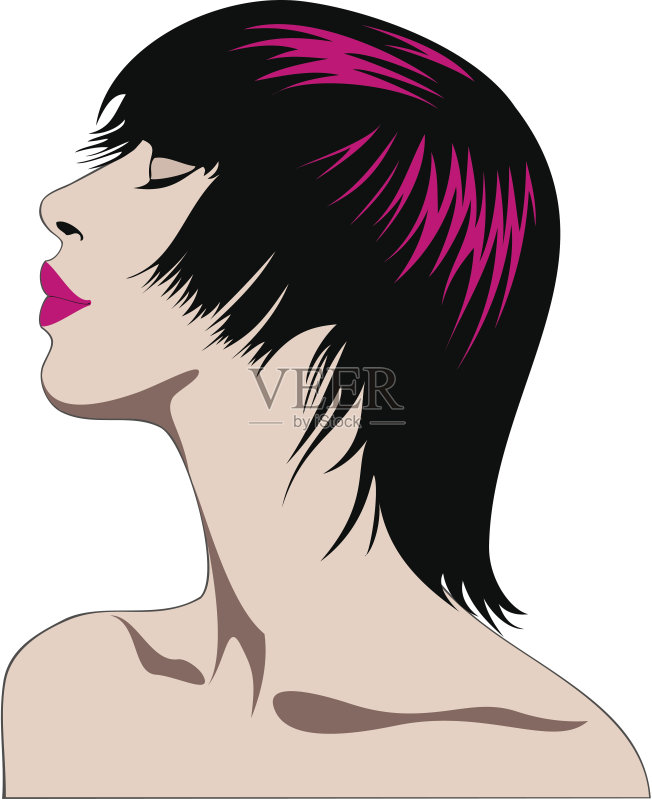 发型切片正版插画素材