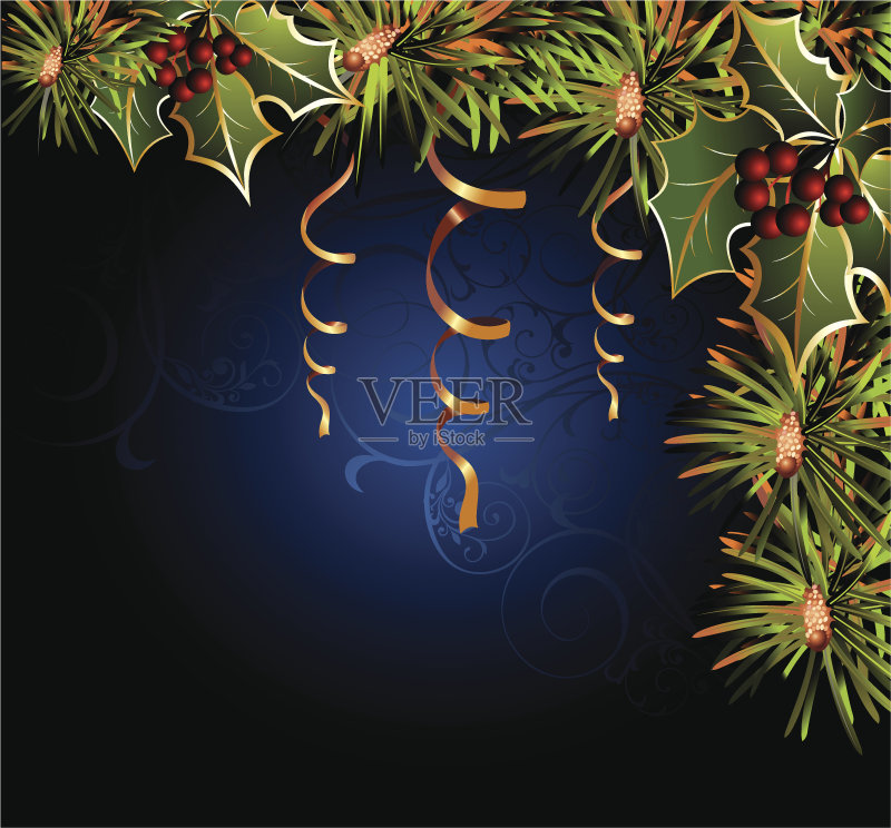 装饰圣诞树用冷杉正版模板素材