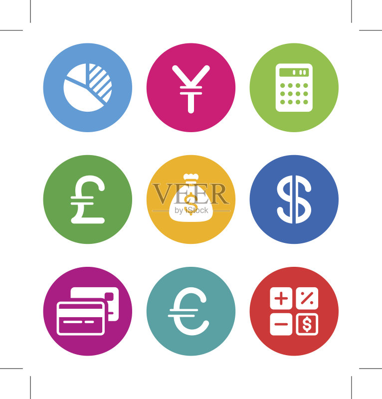 彩色金融图标图标素材