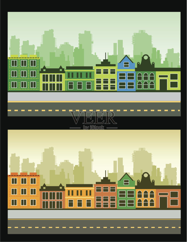 城市的碎片正版插画素材