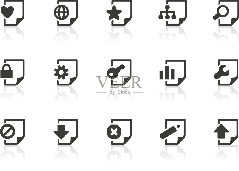 Web文档图标图标素材