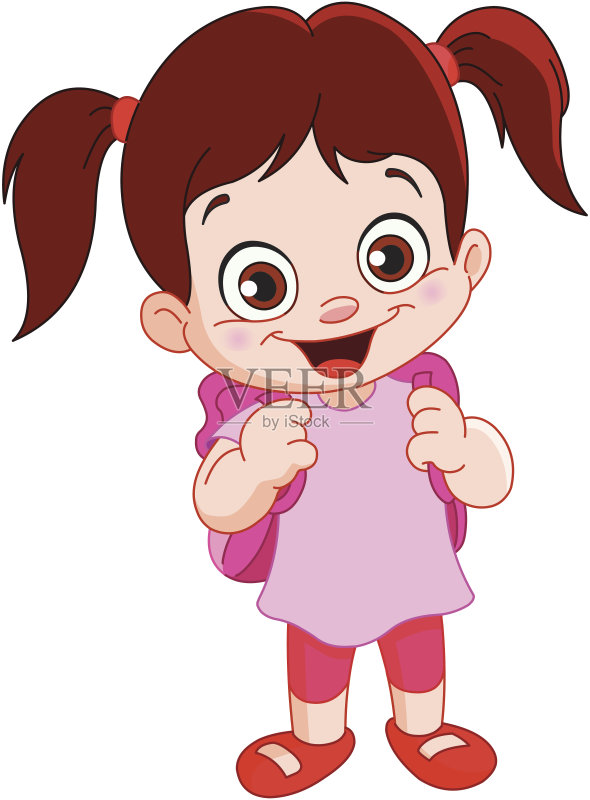 女学生正版插画素材