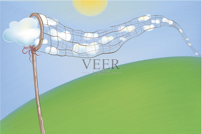 夏天的云在网上正版插画素材