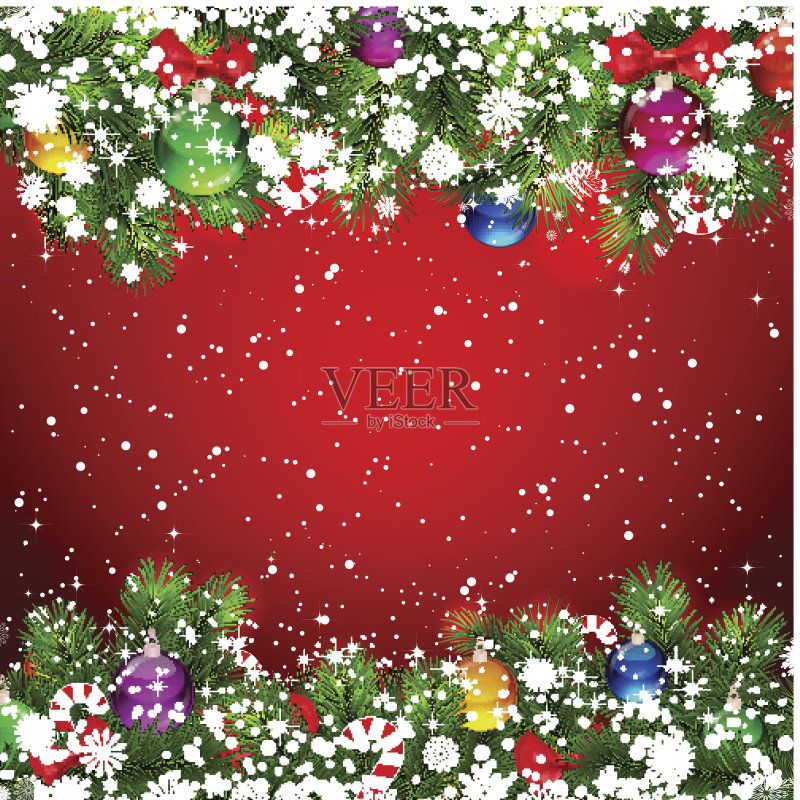 圣诞节的背景。正版插画素材