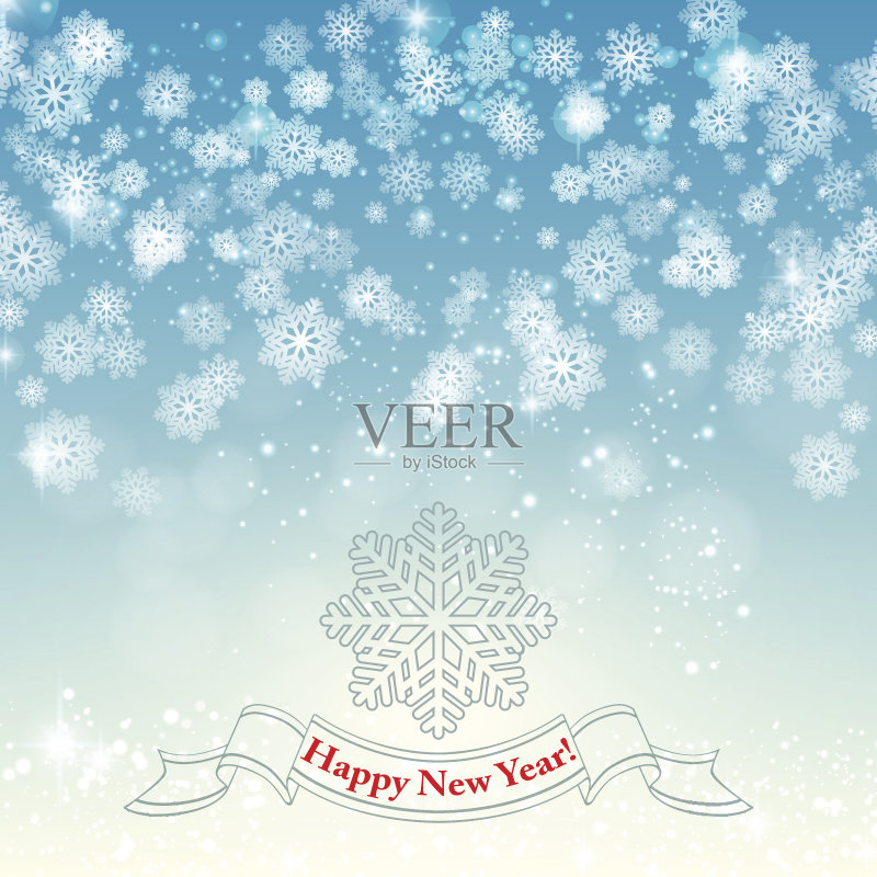 新年复古背景矢量正版插画素材