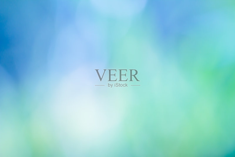 抽象背景,散焦绿色和蓝色正版图片素材