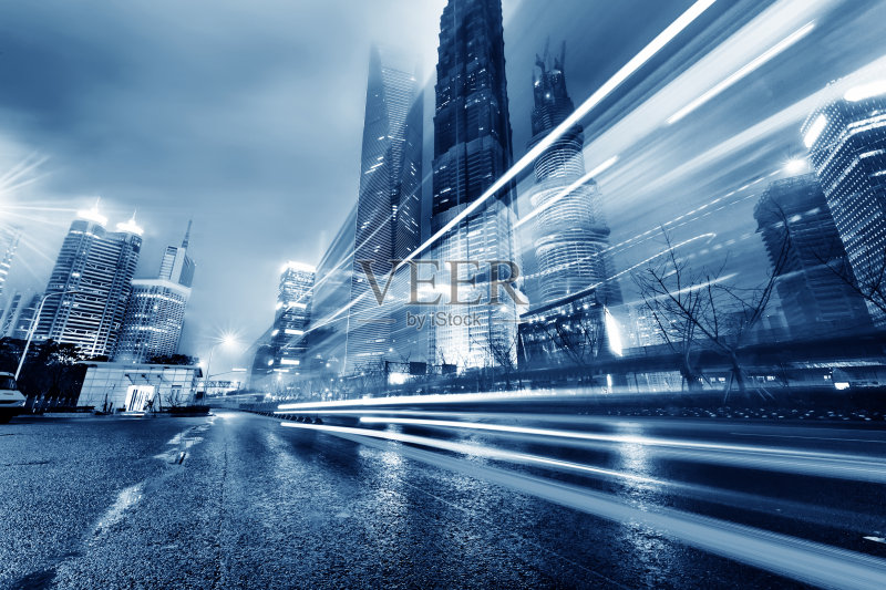 中国上海的现代建筑背景正版图片素材