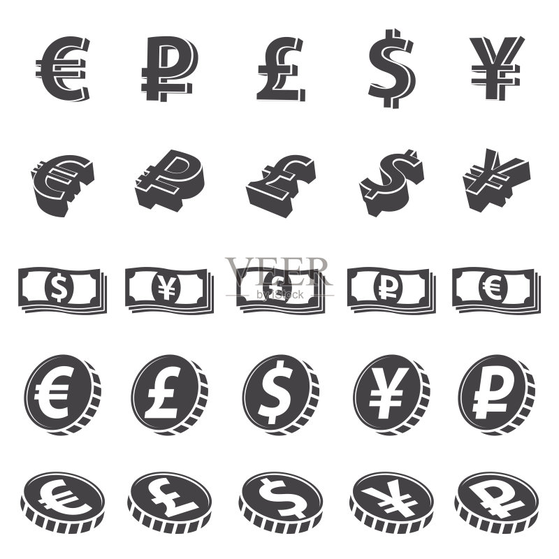 金钱图标集图标素材