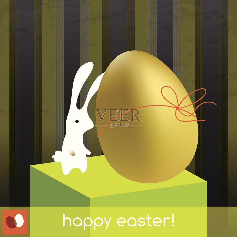 复活节快乐卡正版插画素材