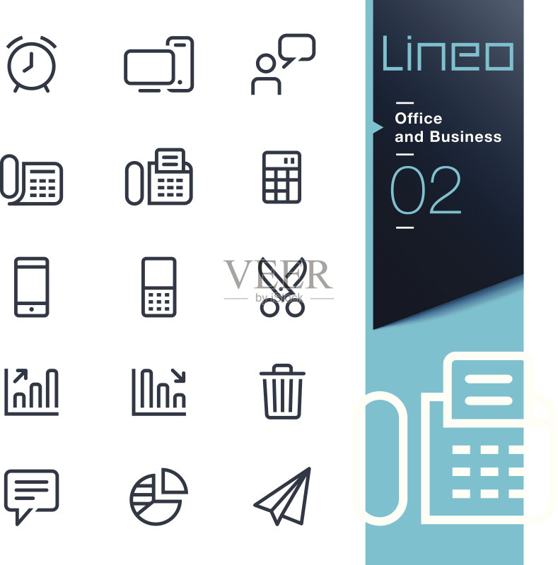 Lineo - 办公和商务轮廓图标图标素材