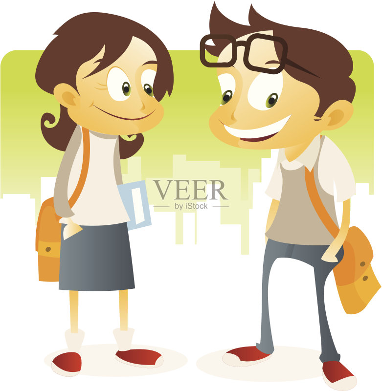 回到学校正版插画素材