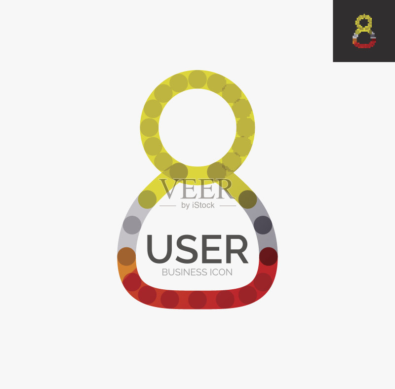简约线条设计用户图标图标素材